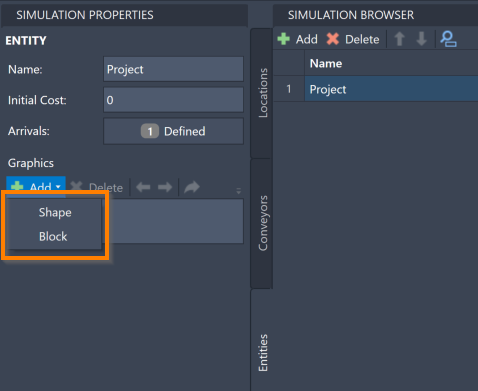 Drop-Down Shape or Block Menu