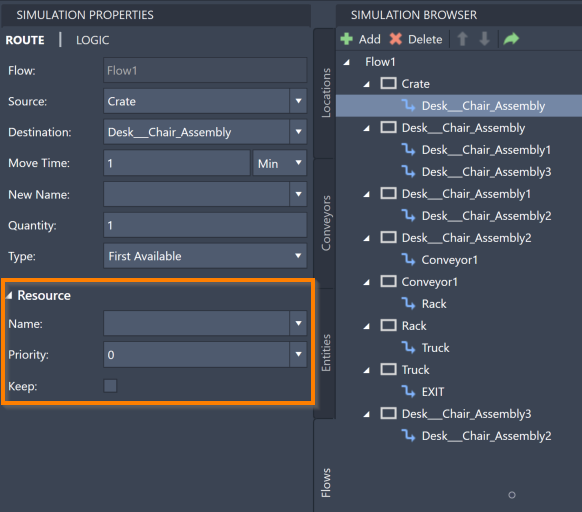 Flow Resource Menu