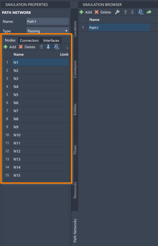 Path Network Nodes Menu