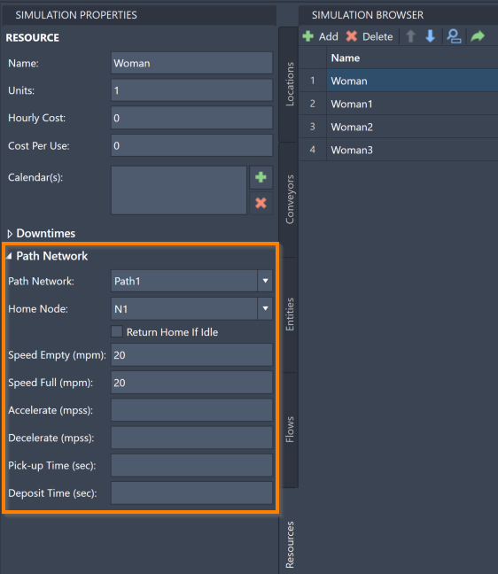 Resources Path Network Menu