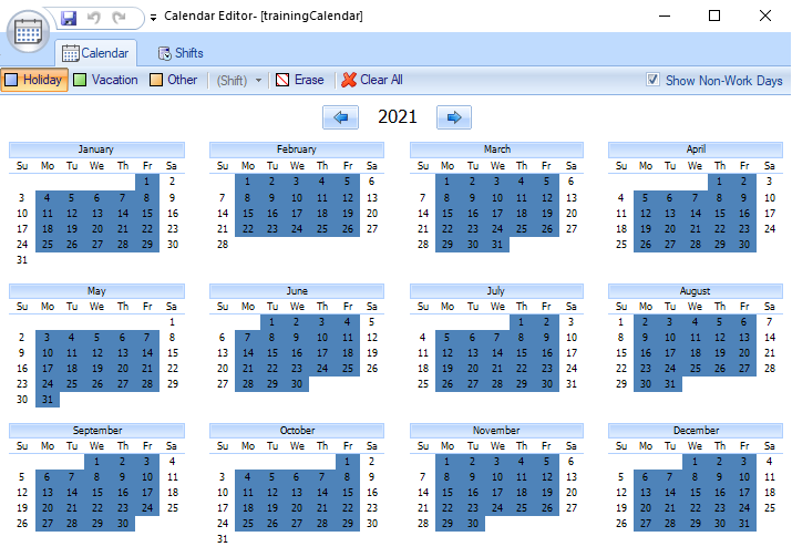 Calendar Editor