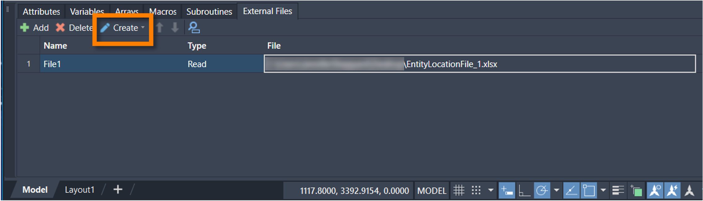 Create External File