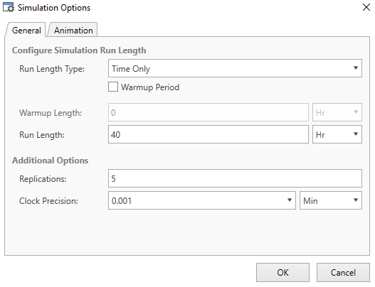 Simulation Options Dialog