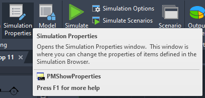 Simulation Properties Icon Hover