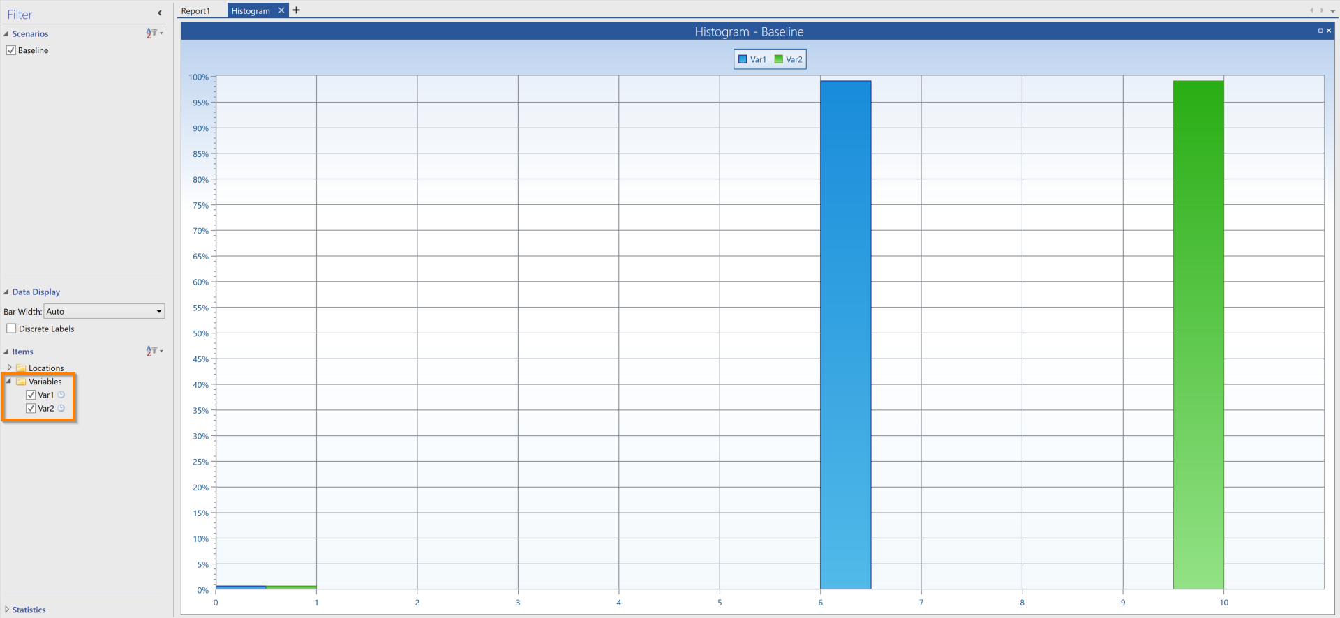 Variable Histogram